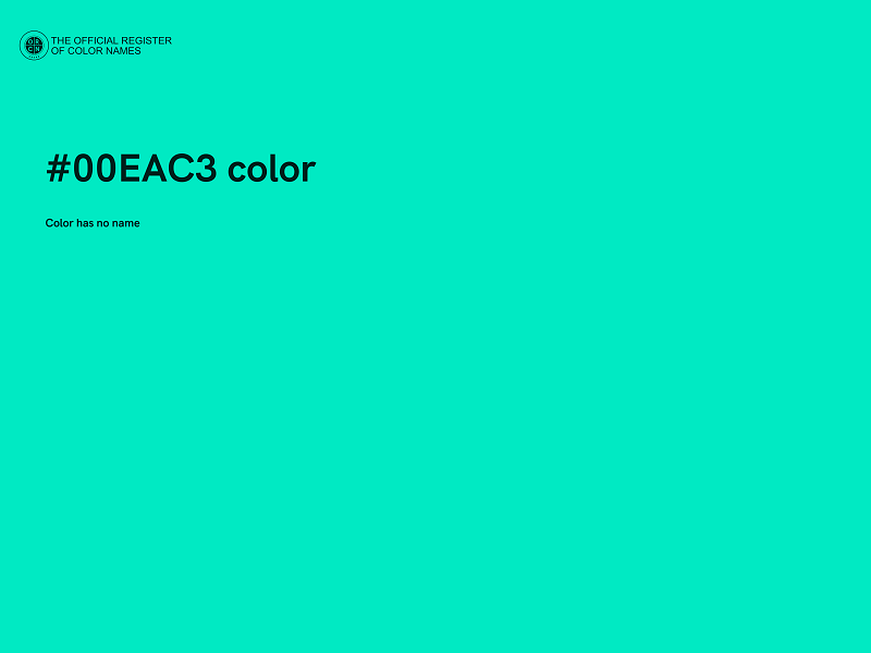 #00EAC3 color image