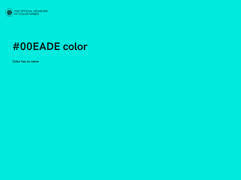 #00EADE color image