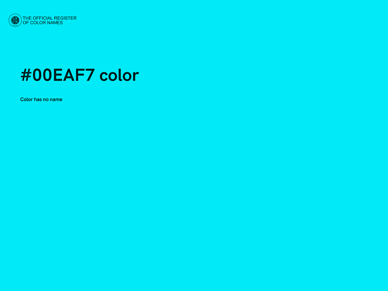 #00EAF7 color image