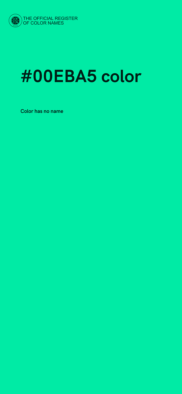 #00EBA5 color image