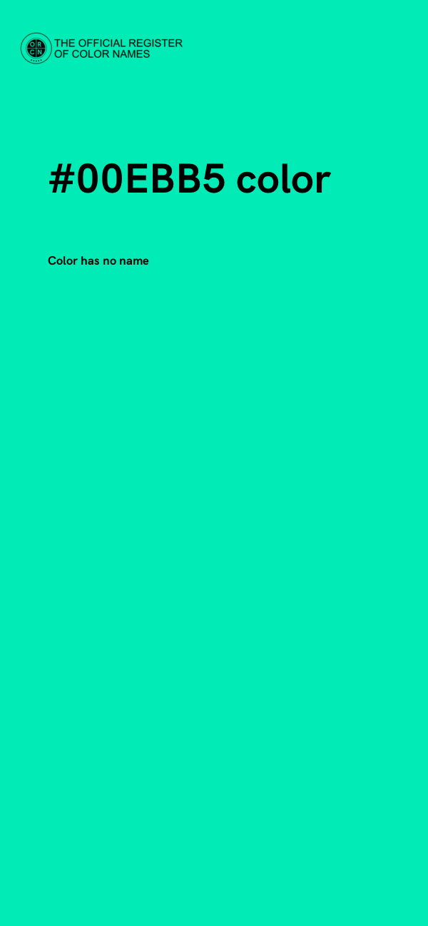 #00EBB5 color image
