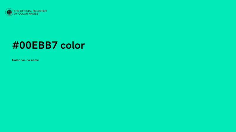 #00EBB7 color image