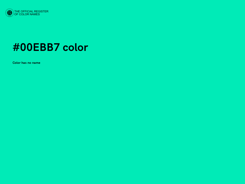 #00EBB7 color image