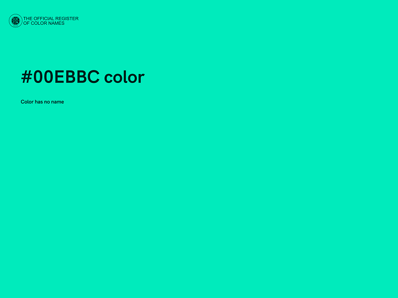 #00EBBC color image