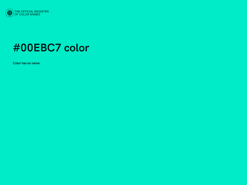 #00EBC7 color image