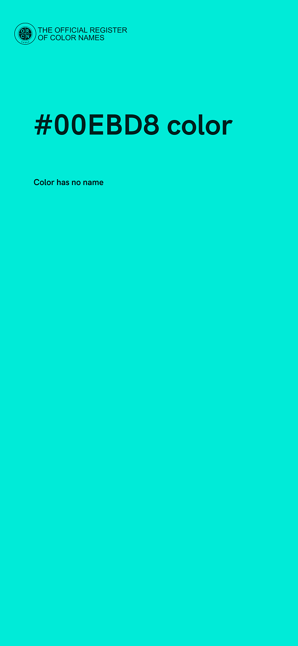 #00EBD8 color image