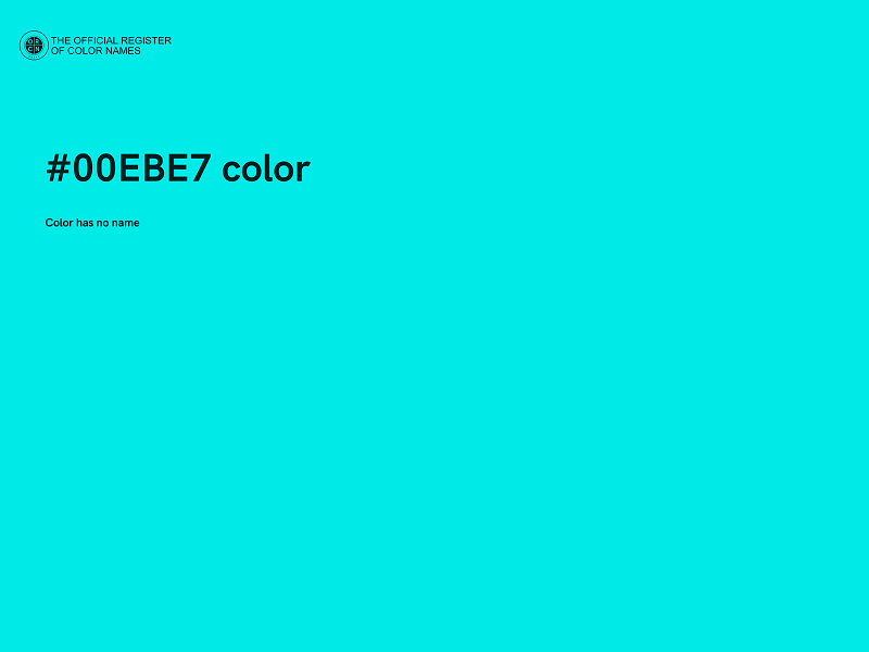 #00EBE7 color image