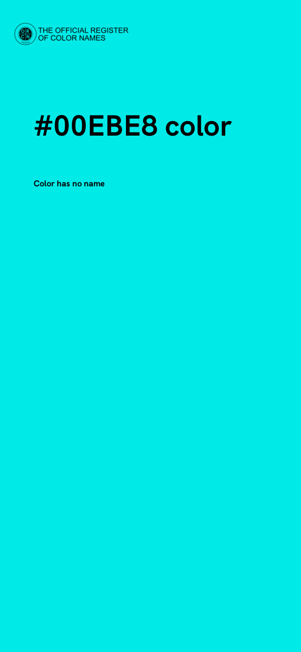 #00EBE8 color image