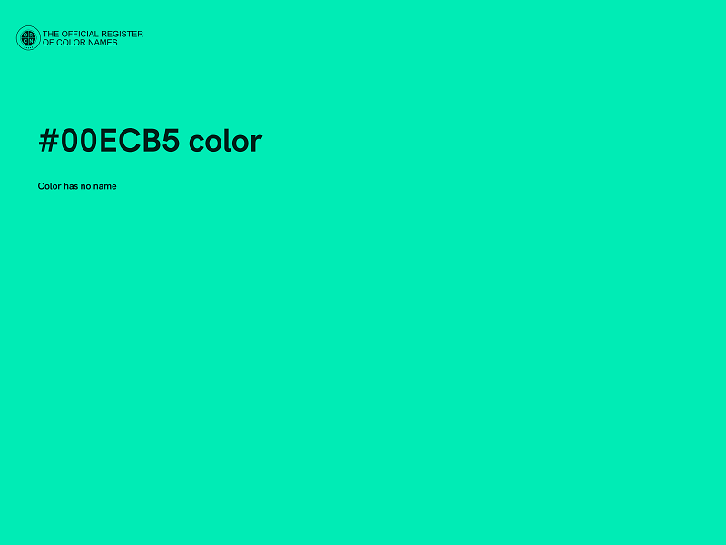 #00ECB5 color image