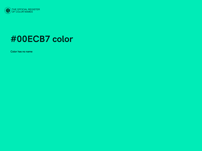 #00ECB7 color image