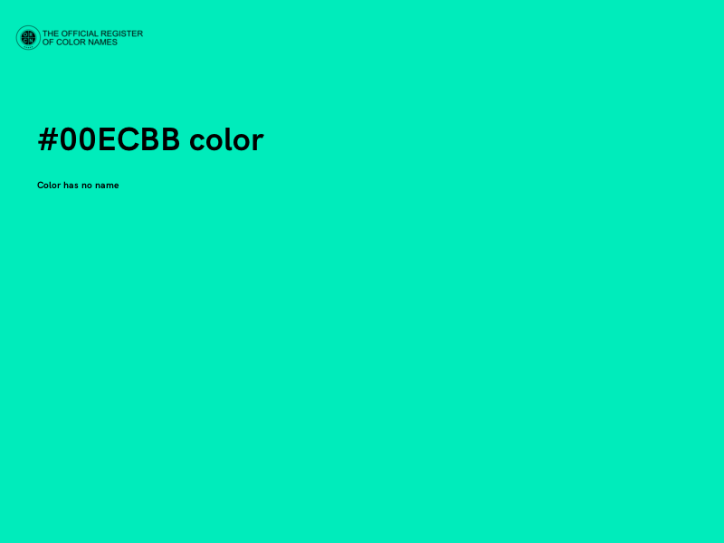 #00ECBB color image