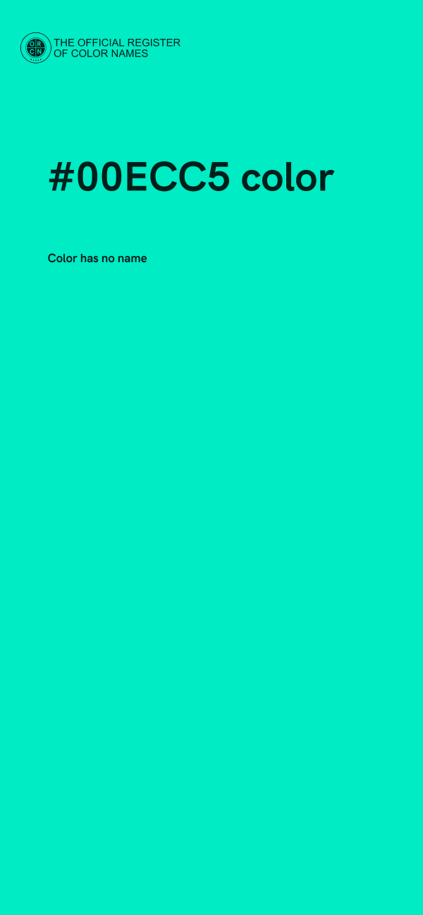 #00ECC5 color image