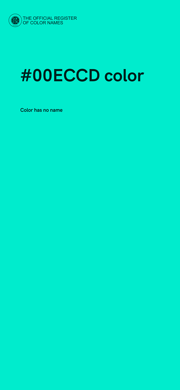 #00ECCD color image