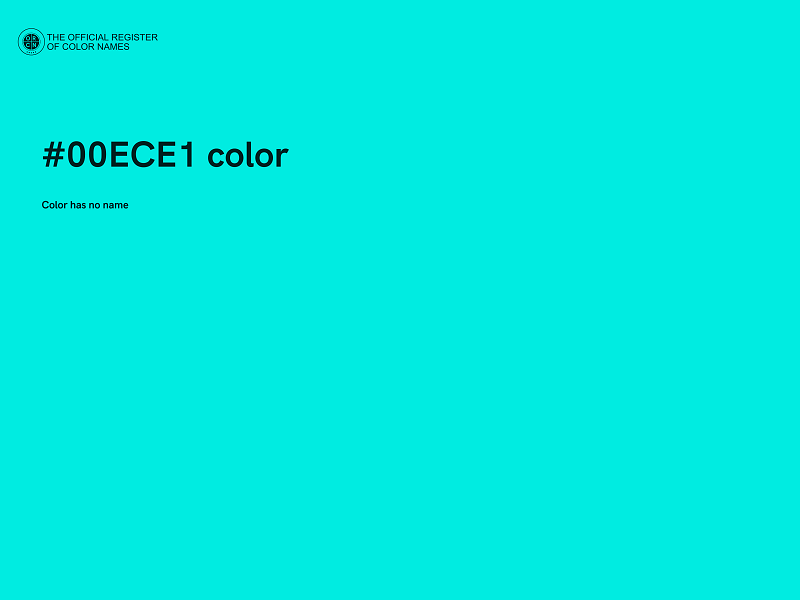 #00ECE1 color image