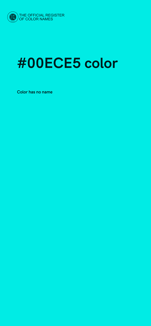 #00ECE5 color image