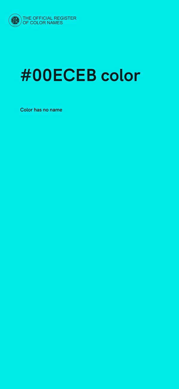 #00ECEB color image