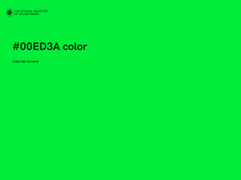 #00ED3A color image