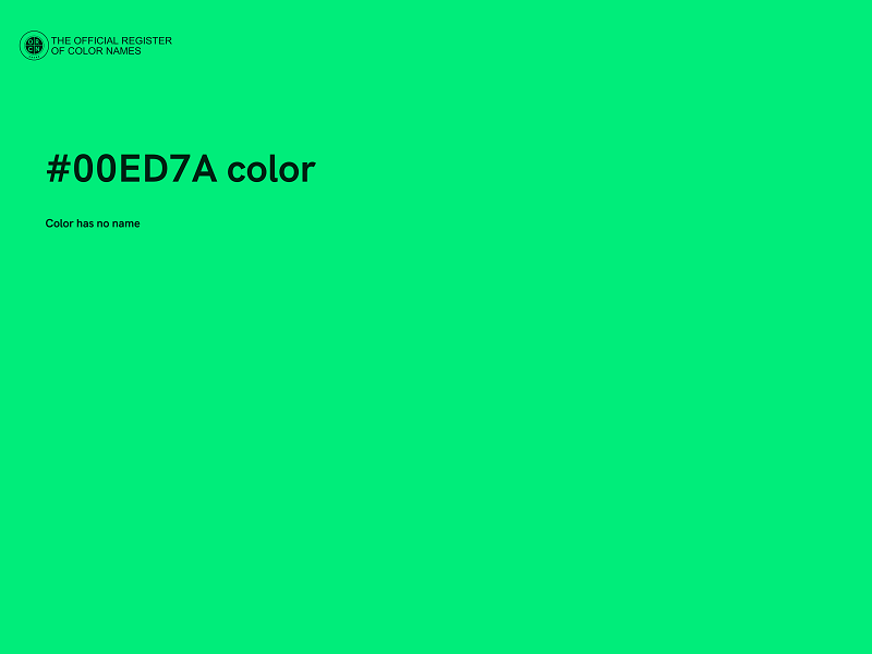 #00ED7A color image