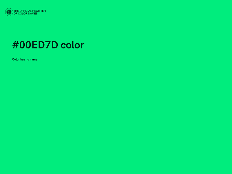 #00ED7D color image