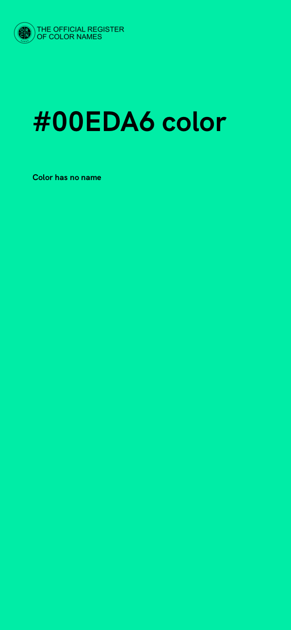 #00EDA6 color image