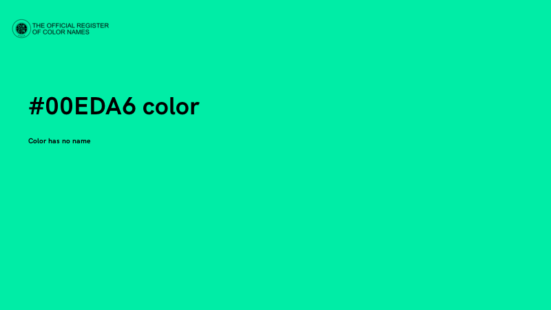 #00EDA6 color image