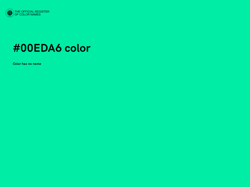 #00EDA6 color image