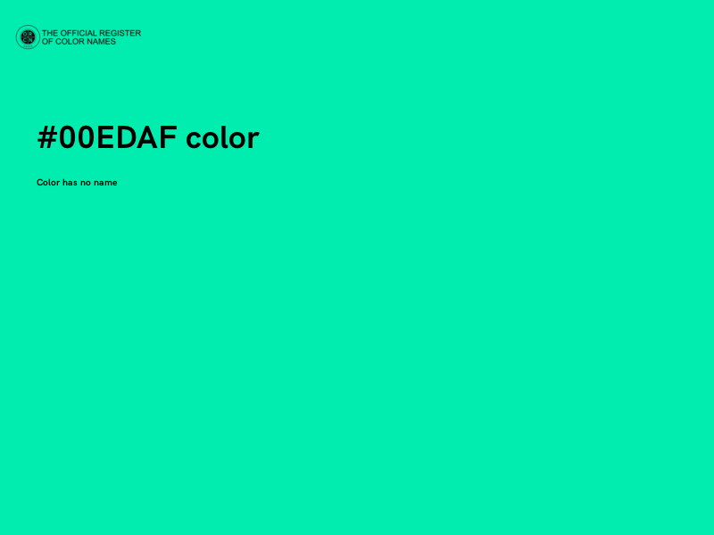 #00EDAF color image