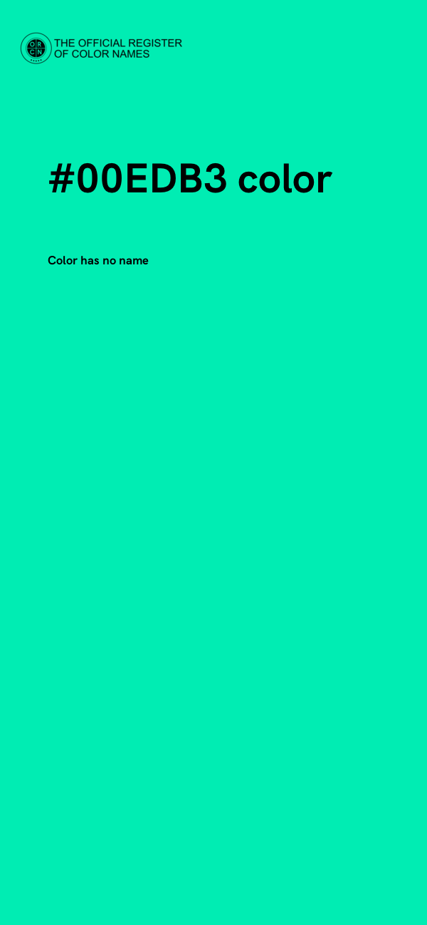 #00EDB3 color image
