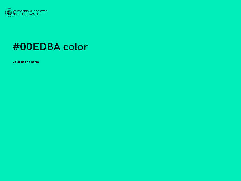 #00EDBA color image