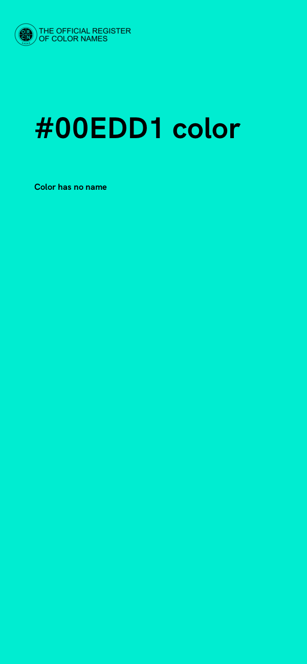#00EDD1 color image