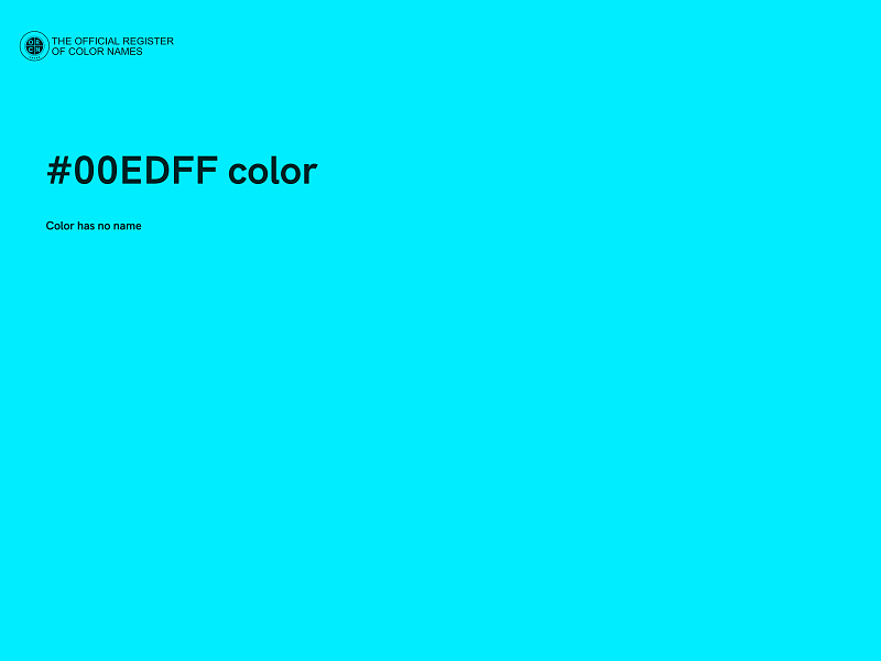 #00EDFF color image
