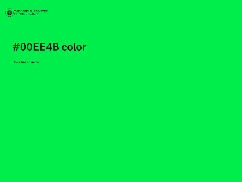 #00EE4B color image