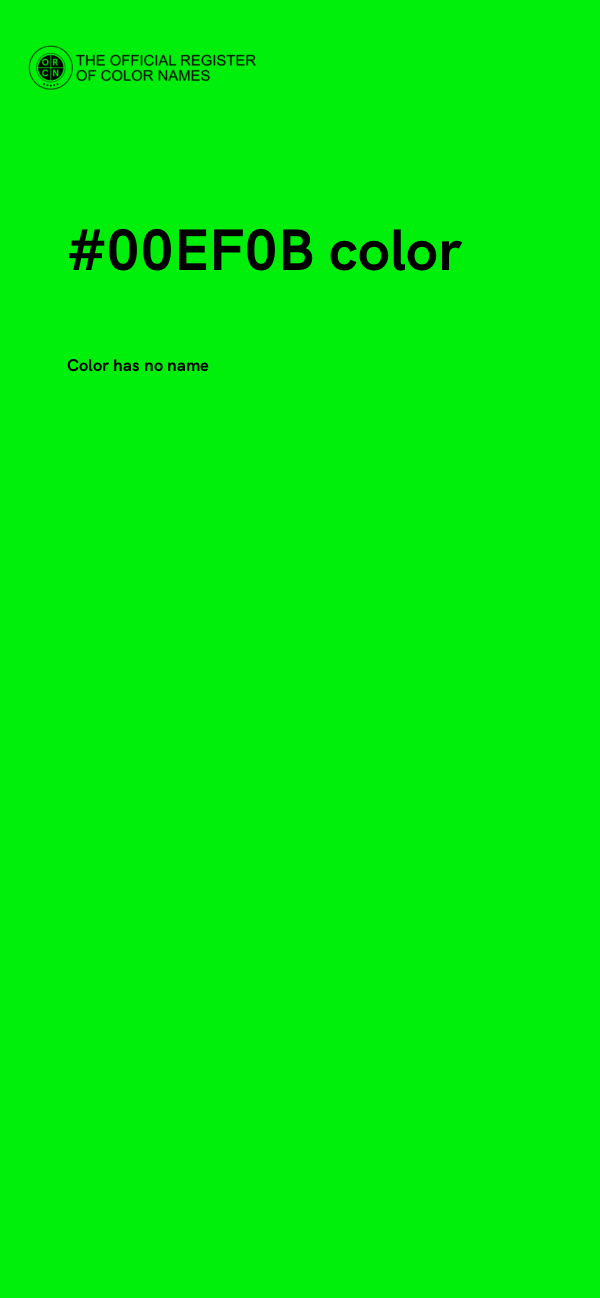 #00EF0B color image