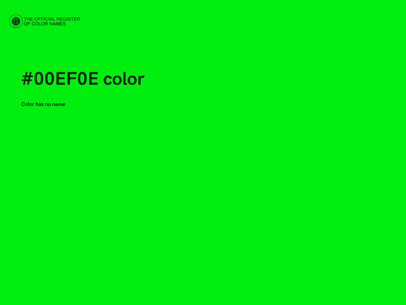 #00EF0E color image