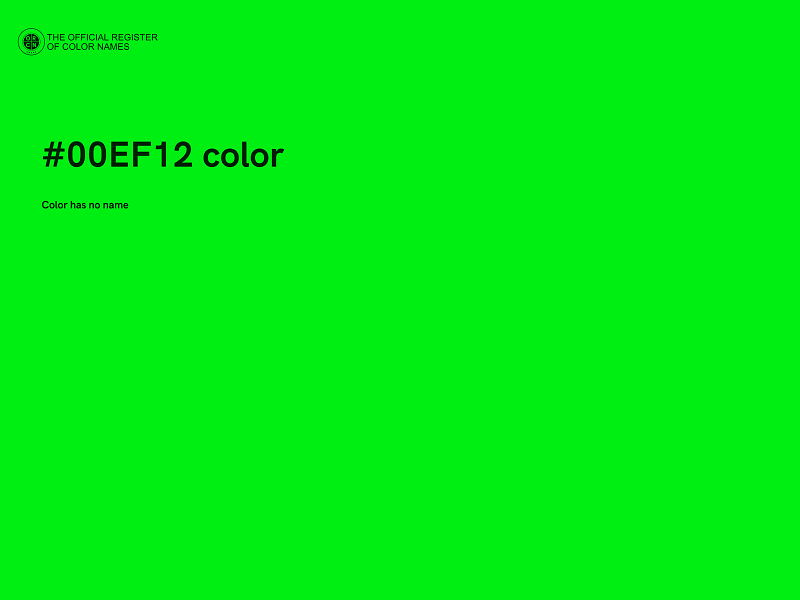 #00EF12 color image