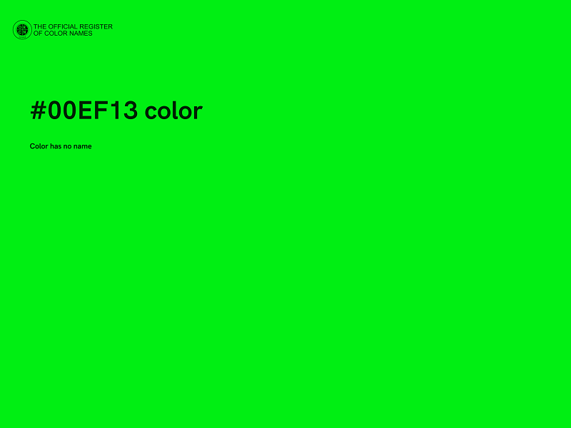 #00EF13 color image