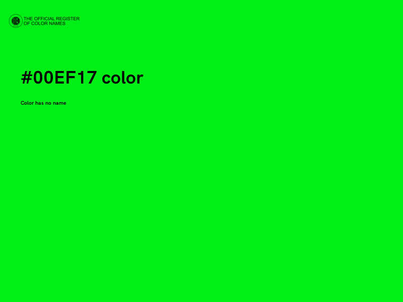 #00EF17 color image
