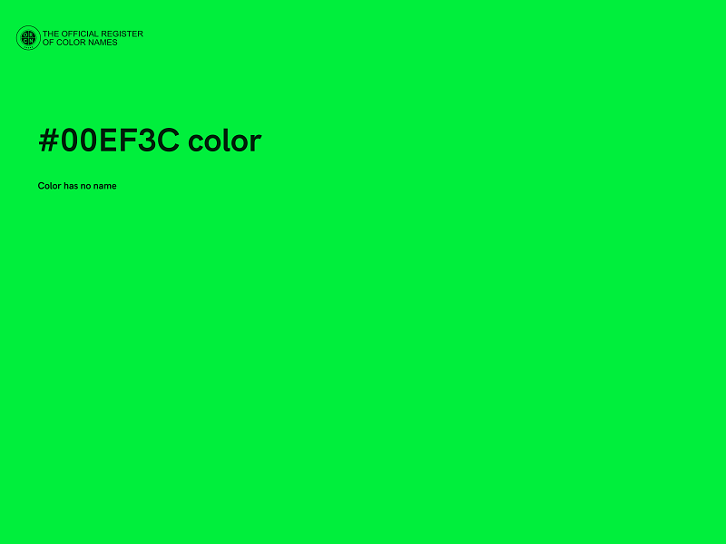 #00EF3C color image