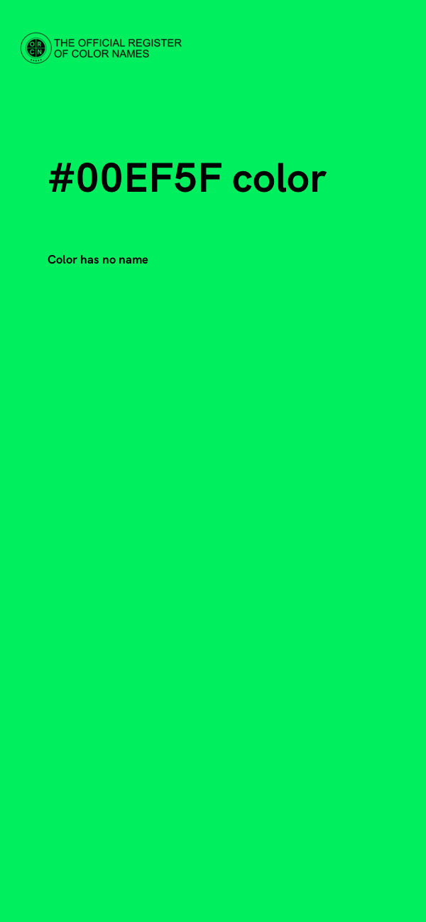 #00EF5F color image