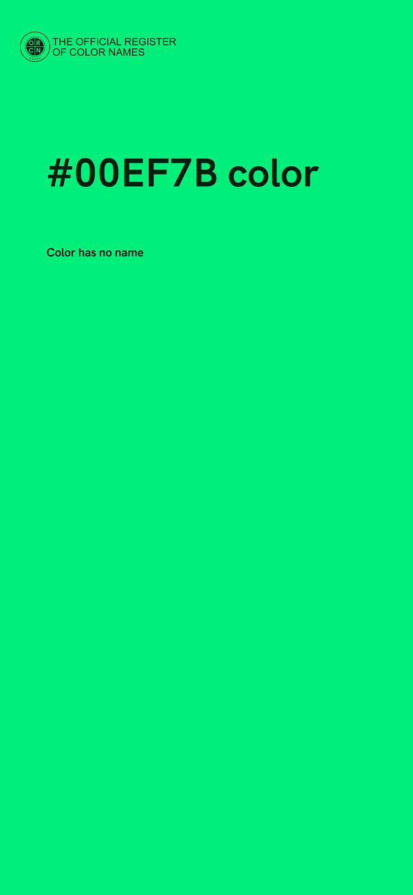 #00EF7B color image
