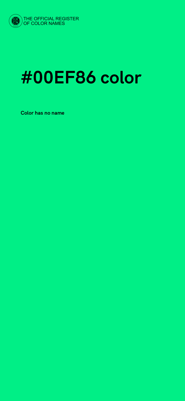 #00EF86 color image