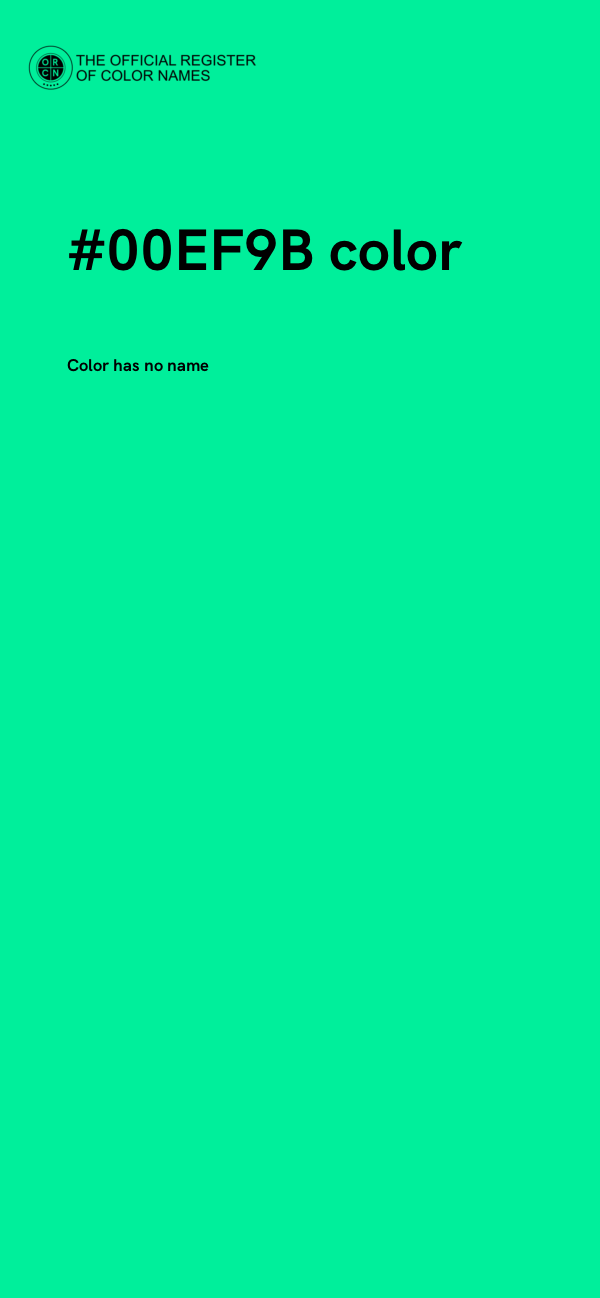 #00EF9B color image