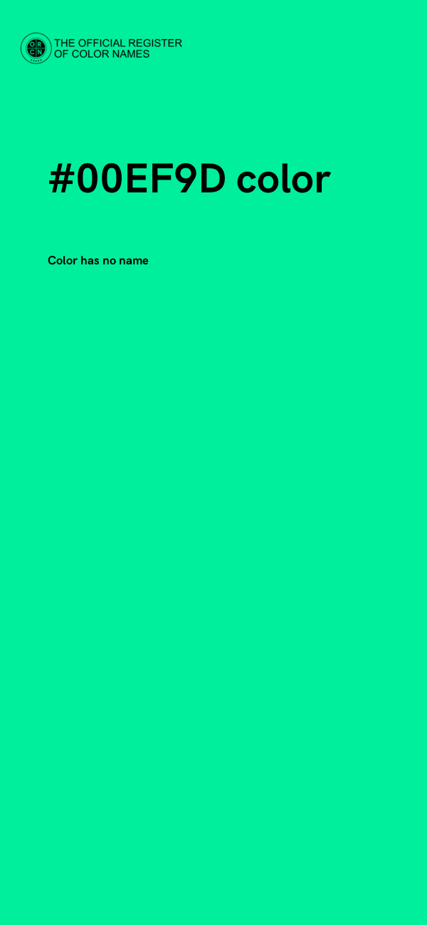 #00EF9D color image