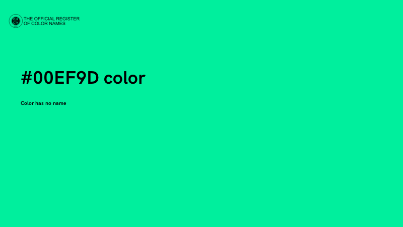#00EF9D color image