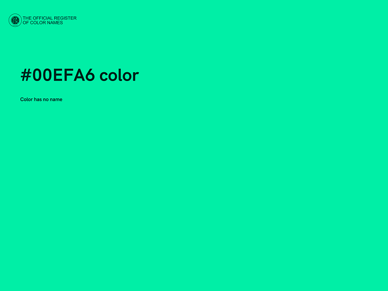 #00EFA6 color image