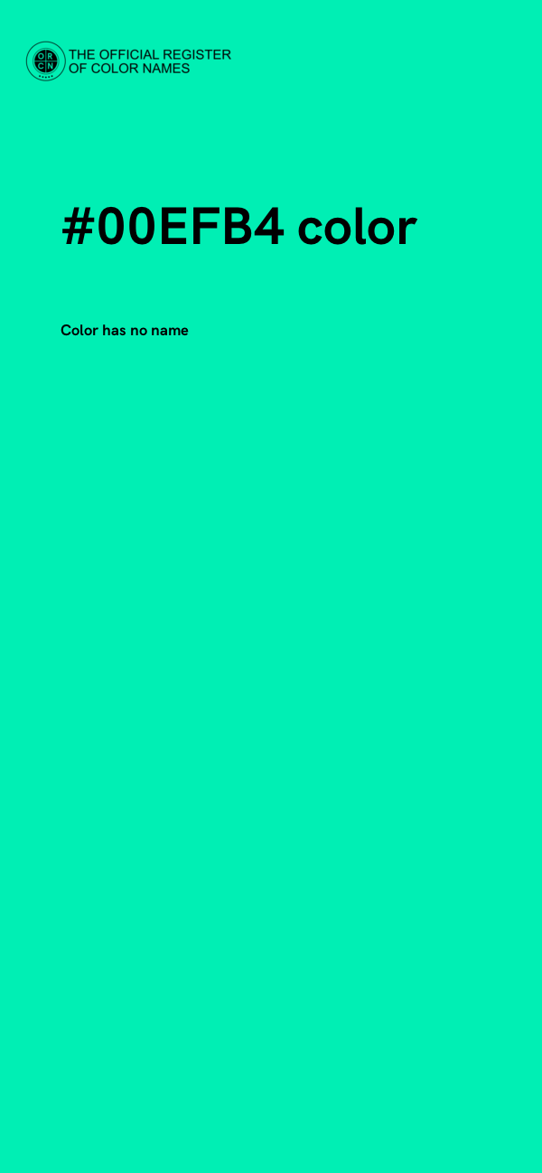#00EFB4 color image