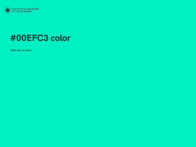 #00EFC3 color image