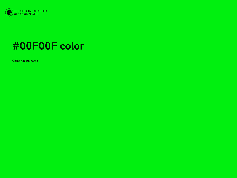 #00F00F color image