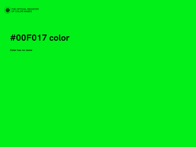 #00F017 color image