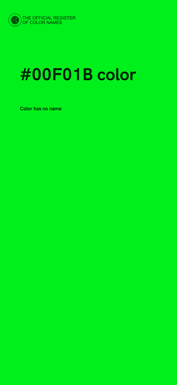 #00F01B color image